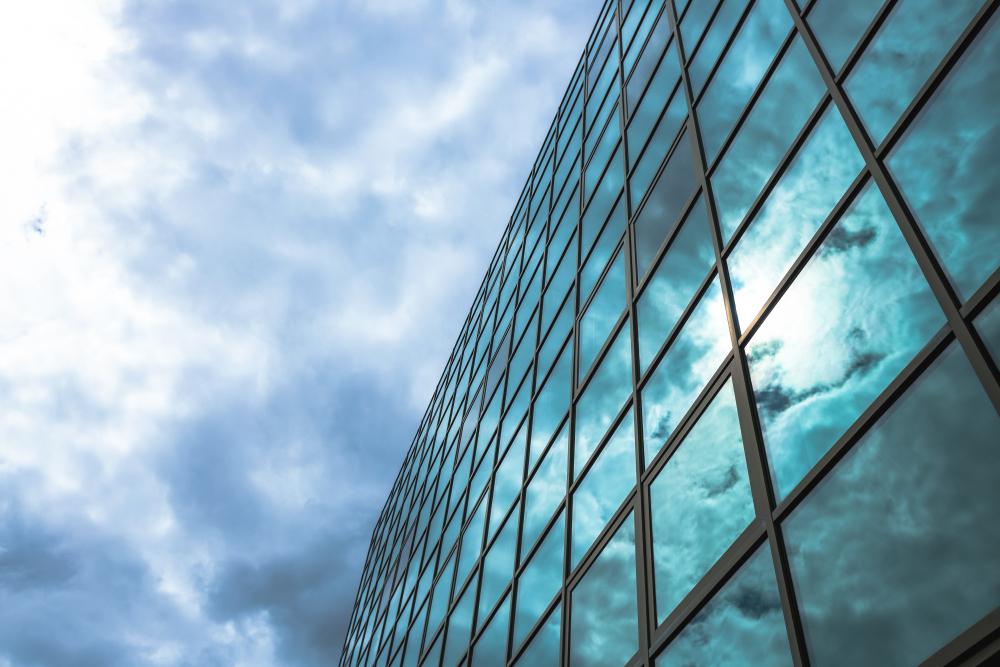 Low angle view of skyscraper